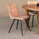 LABEL51 Eetkamerstoel Jelt - Zand - Velours