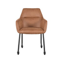 LABEL51 Eetkamerstoel Lenny - Cognac - Microfiber