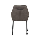 LABEL51 Eetkamerstoel Lenny - Antraciet - Microfiber