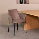 LABEL51 Chaise de salle à manger Joni - Taupe - Microfibre