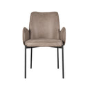 LABEL51 Chaise de salle à manger Joni - Taupe - Microfibre