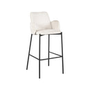 LABEL51 Bar stool Joni - Beige - Velvet - Seat height 78 cm