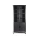 LABEL51 Vitrinekast Level - Zwart - Metaal - 80x40x190 cm