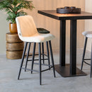 LABEL51 Bar stool Jep - Ivory - Teddy - Seat height 65