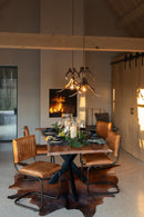 J Line Cowhide Leather Cognac 3 4 M²