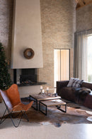 J Line Cowhide Leather Cognac 3 4 M²