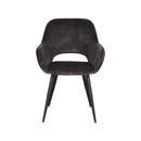 LABEL51 Eetkamerstoel Fer - Antraciet - Velours - Majorr