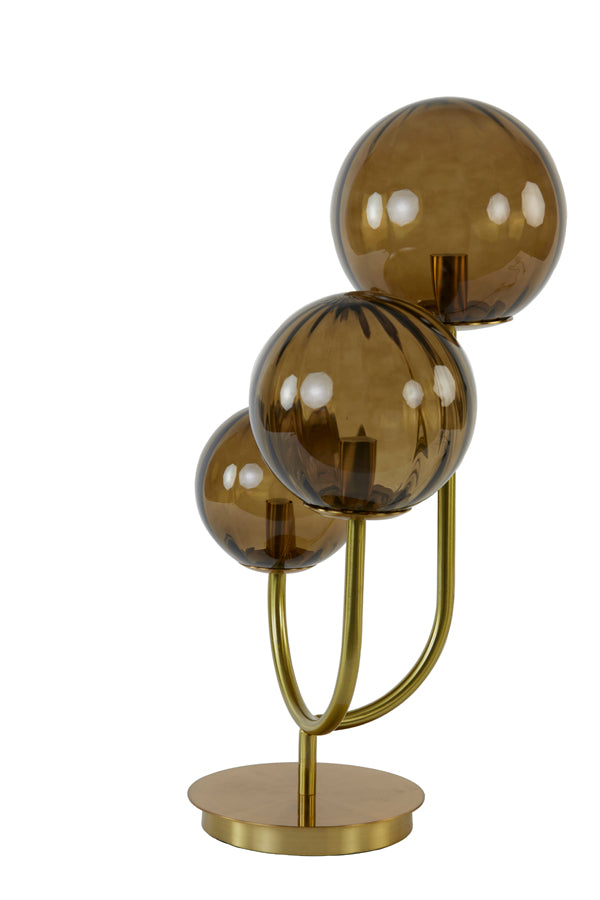 Tafellamp Magdala - Bruin/Goud - 3L
