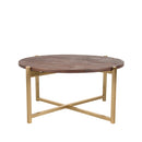 LABEL51 Salontafel Dox - Goud - Mangohout - Goud Onderstel - Majorr