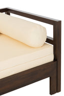 J Line Zetel/Bed Conie Matras+ 4 Kussens Mangohout Donkerbruin