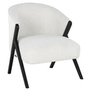 Lounge stoel Mia white bouclé