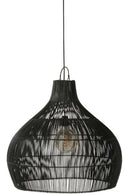 Lamp Shade Pear Shape Rattan Black