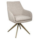 Eetkamerstoel Lisonne cayenne brown swivel fire retardant