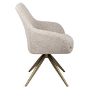 Eetkamerstoel Lisonne cayenne brown swivel fire retardant