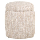 Poef & Voetenbank Cupid beige angora with storage