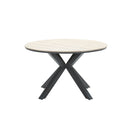 Edison tafel Ø122 cm - carbon black/ light teak VW - Majorr