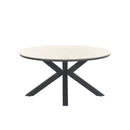 Edison tafel Ø148 cm - carbon black/ light teak VW - Majorr
