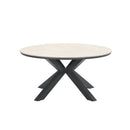 Edison tafel Ø148 cm - carbon black/ light teak VW - Majorr
