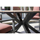 Edison tafel Ø148 cm - carbon black/ light teak VW - Majorr