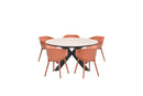Edison tafel Ø148 cm - carbon black/ light teak VW - Majorr