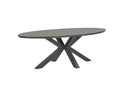 Edison tafel 220x115xH75 cm - carbon black/ grey teak VW - Majorr