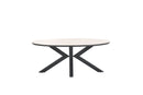 Edison tafel 180x115xH75 cm - c. black/ light teak Vironwood - Majorr
