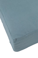 Cover For Pouf Monaco Linen Jeans Blue