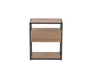 Sidetable Zigzag 1 Drawer Wood/Metal Natural/Black - Majorr
