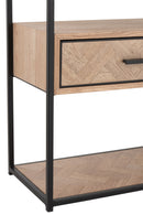 Sidetable Zigzag 1 Drawer Wood/Metal Natural/Black - Majorr
