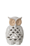 Owl Porcelain White Small