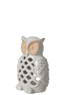 Owl Porcelain White Small