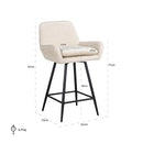 Counterstoel  Linsey beige chenille - Majorr