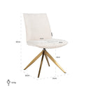 Draaistoel Dakota beige chenille - Majorr