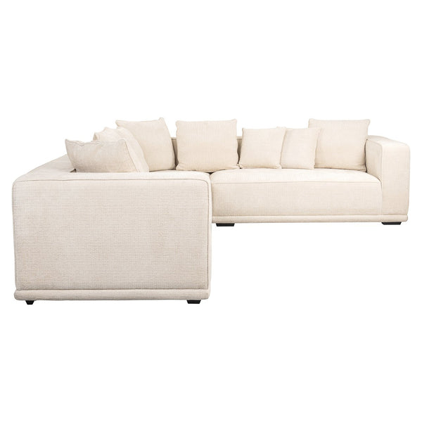 Hoekbank Lusso beige chenille (Niagara 902 beige) - Majorr