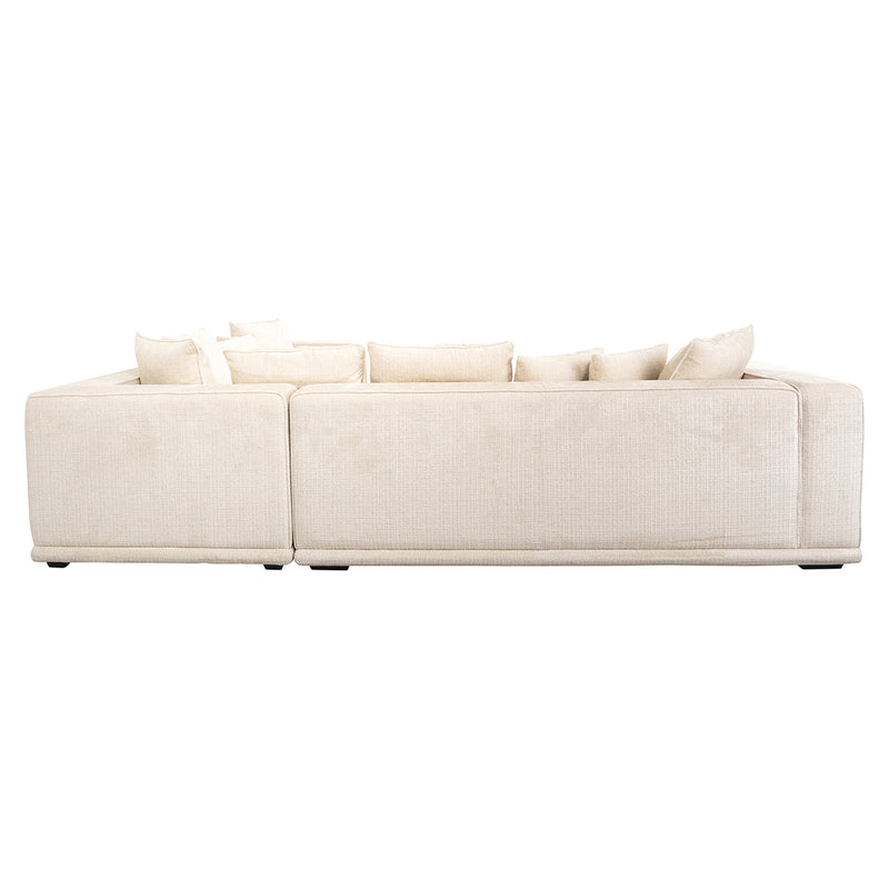 Hoekbank Lusso beige chenille (Niagara 902 beige) - Majorr