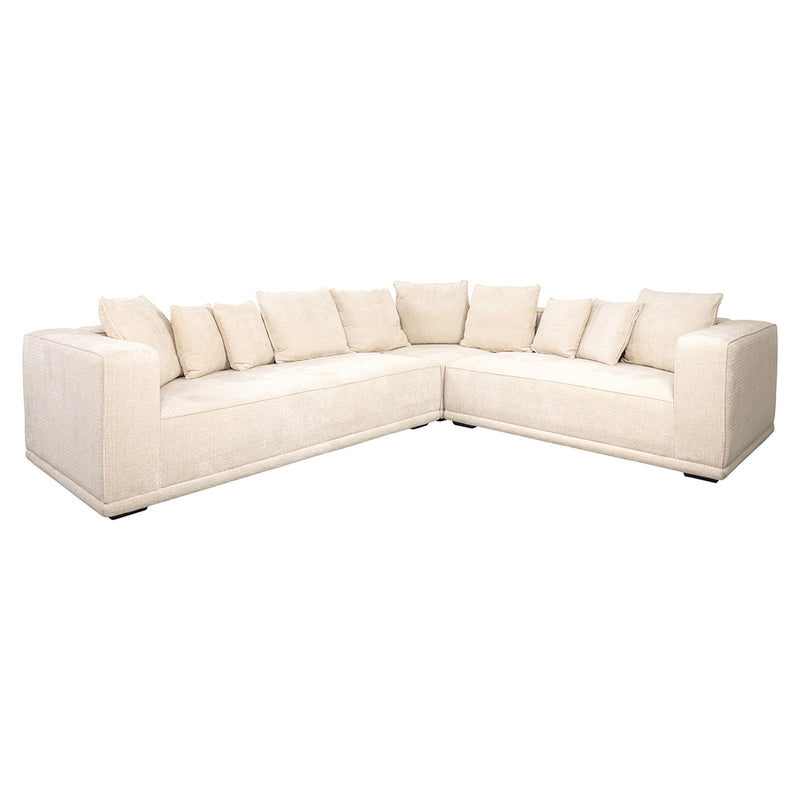 Hoekbank Lusso beige chenille (Niagara 902 beige) - Majorr