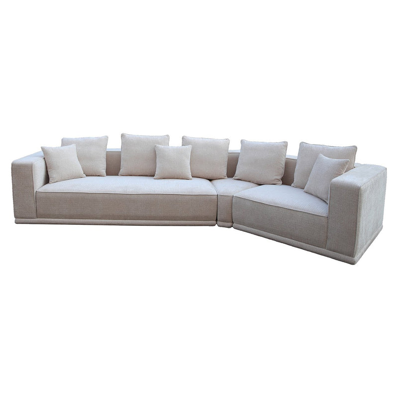 Sofa Lusso 4-zits beige chenille - Majorr