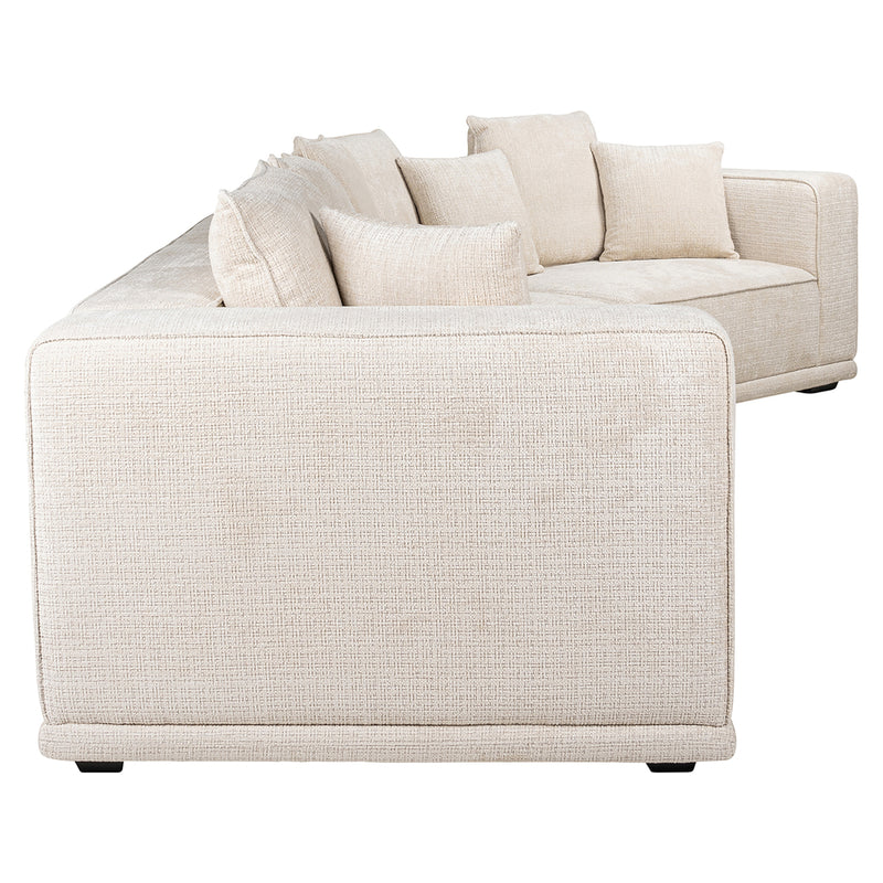 Sofa Lusso 4-zits beige chenille - Majorr