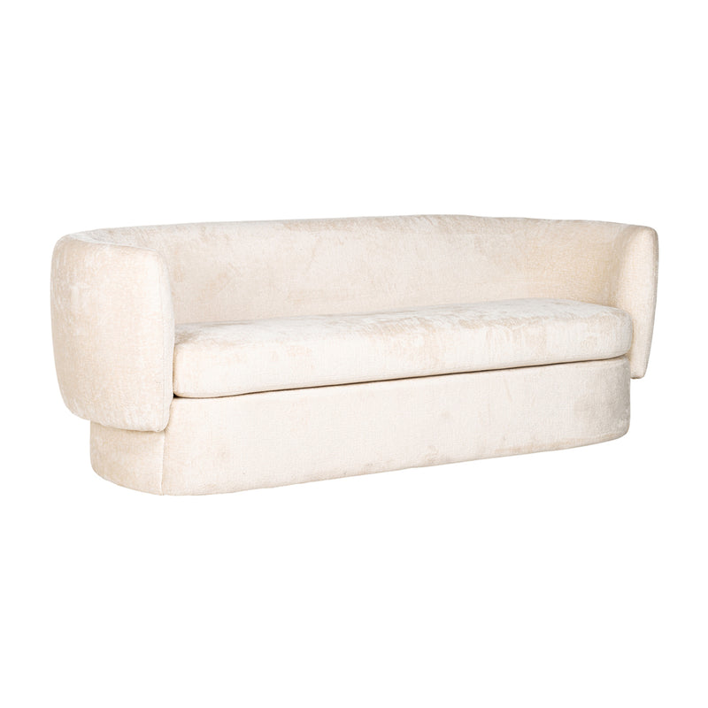 Bank Donatella white chenille fire retardant - Majorr