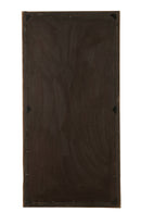 Wall Mirror Rectangle Wood Brown Large