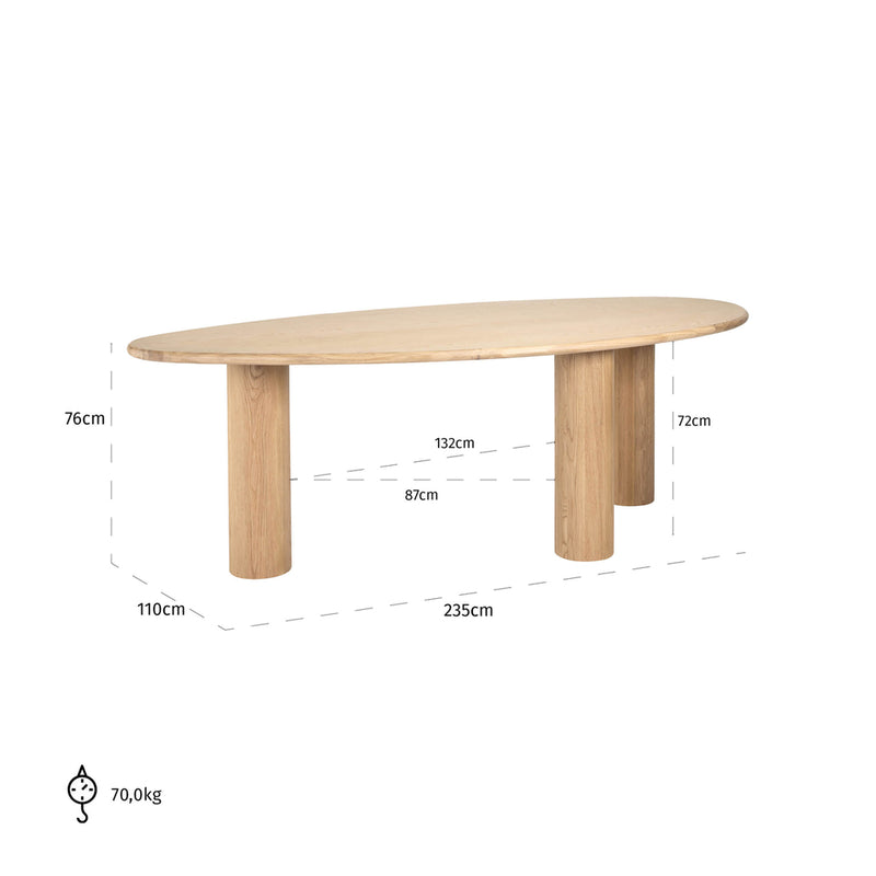 Eettafel Oakley 235 - Majorr