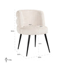Stoel Stella beige chenille fire retardant (Niagara 902 beige) - Majorr