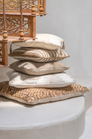 Cushion Square 1 Side Reed/Textile Natural Large