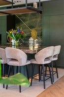 Counterstoel Savoy khaki velvet - Majorr