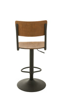 Barstool Wood/Metal Brown
