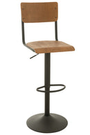 Barstool Wood/Metal Brown