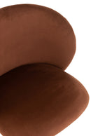 Chair Turn/Up/Down Velvet Dark Brown