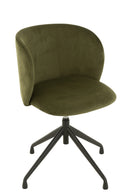 Chair Turn/Up/Down Velvet Dark Green