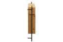 Wall Coat Rack With Mirror Tina Fir Wood/Iron Black/Natural