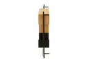 Wall Coat Rack With Mirror Tina Fir Wood/Iron Black/Natural